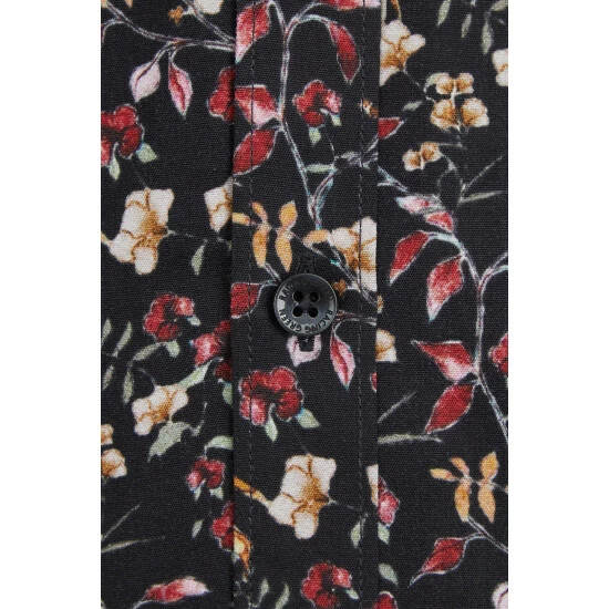 Racing Green Winter Floral Print Shirt For Male 4 Racing Green Winter Floral Print Shirt For Male - Image 4