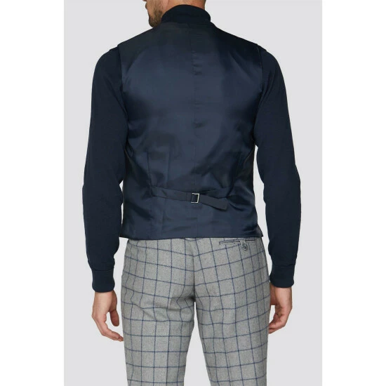 Racing Green Windowpane Heritage Tweed Waistcoat For Male 2 Racing Green Windowpane Heritage Tweed Waistcoat For Male - Image 2