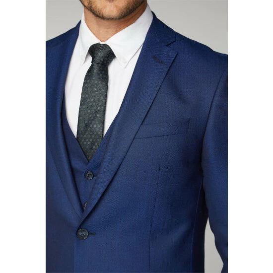 Racing Green Texture Tailored Fit Suit Jacket For Male 4 Racing Green Texture Tailored Fit Suit Jacket For Male - Image 4