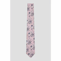 Racing Green Ditsy Floral Tie For Male