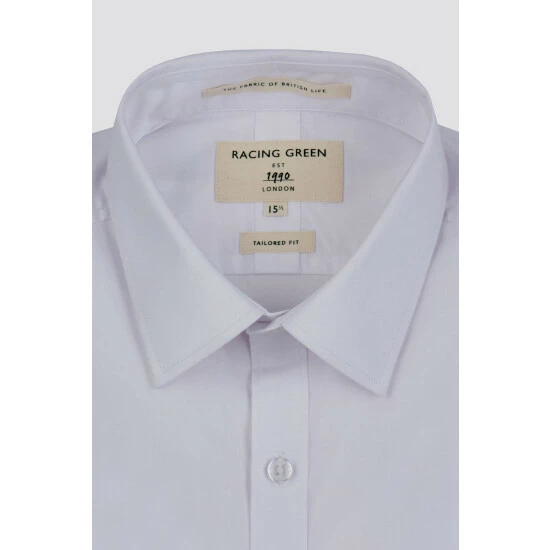Racing Green Poplin Tailored Fit Shirt For Male 2 Racing Green Poplin Tailored Fit Shirt For Male - Image 2
