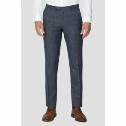 Racing Green Broken Check Tailored Fit Suit Trousers For Male