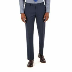 Racing Green Tonal Check Tailored Fit Suit Trousers For Male