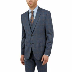 Racing Green Airforce Check Tailored Fit Suit Jacket For Male