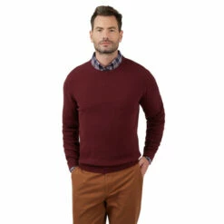 Racing Green The Stewart Crew Neck Rib Cable Jumper For Male -Outlet Racing Green Store unnamed file 841