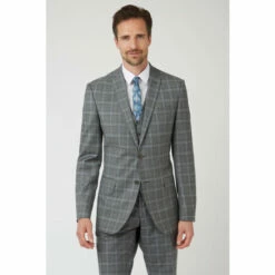Racing Green Check Tailored Jacket For Male