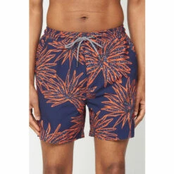 Racing Green Burst Print Swimshort For Male
