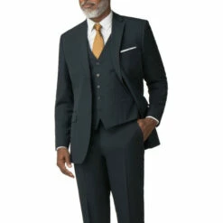 Racing Green Plain Regular Suit Jacket For Male